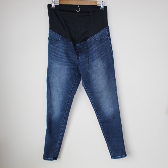 Isabel Maternity by Ingrid & Isabel Women's Skinny Jeans - Dark Blue and Black - Picture 2 of 3